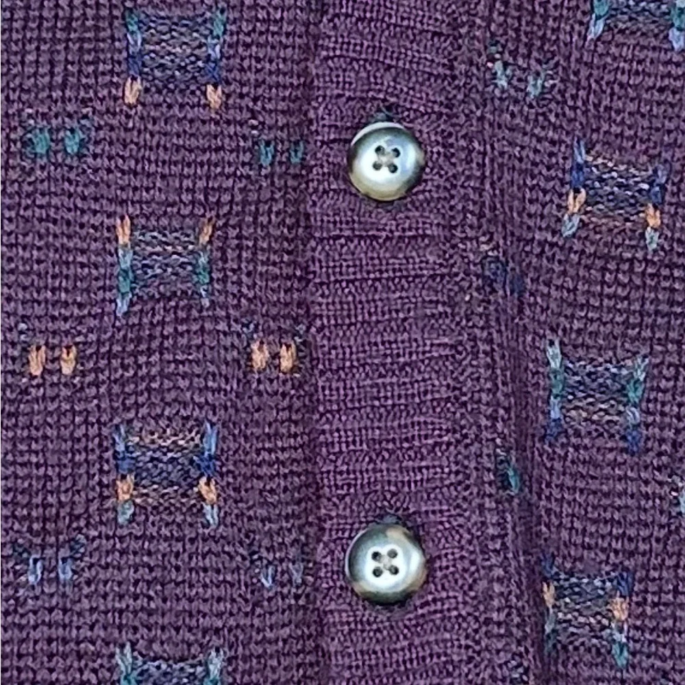 Y2K  Robert Banks Wool Vest L Cosby 90's Grandpa Dad Pattern Academia Preppy